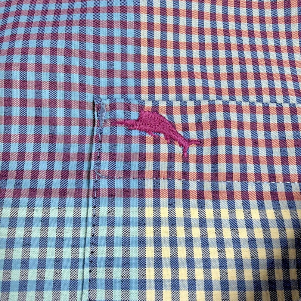 Tommy Bahama Siesta Key Paloma Check Stretch Button Up Long Sleeve Size 3XL - Picture 2 of 16
